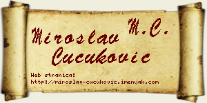 Miroslav Čučuković vizit kartica